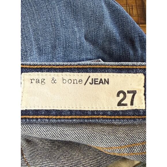 RAG & BONE Women's Dre Mid-Rise Straight Leg Denim Jeans Amelie Blue Size 27 - Picture 3 of 13